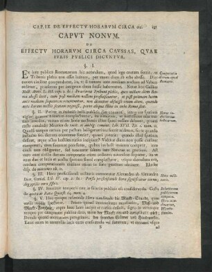 Caput Nonum. De Effectu Horarum Circa Caussas, Quae Iuris Publici Dicuntur.