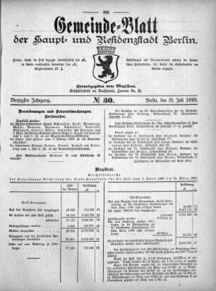 1899,30: No. 30, 23. Juli 1899