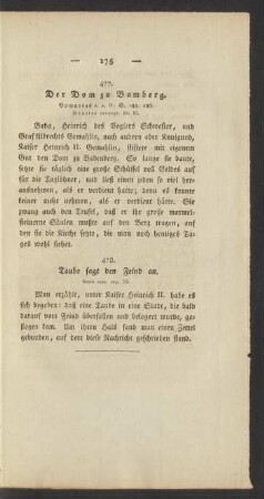 478. Taube sagt dem Feind an.