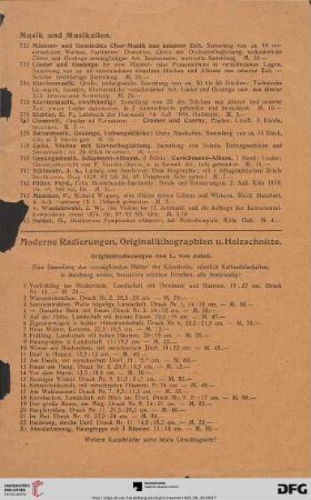 Musik und Musikalien (Nr. 732 - 745)