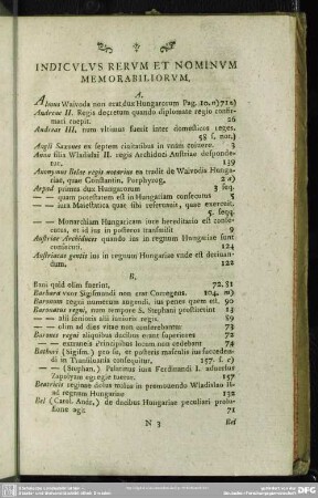 Indiculus Rerum Et Nominum Memorabiliorum