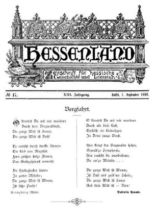 No. 17, 1. September 1899
