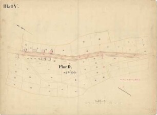 Fluchtlinienplan (Auf der Gasse) in der Gemeinde Eiserfeld. Blatt V
