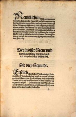 Innstruction und Ordnung Gemainer Lanndtschafft in Obern und Nidern Bairn etc. und wie sich ain yeder Lanndsäß, geistlichs oder weltichs Stannds, mit Anlegen unnd Einbringen der in jüngst zu Lanndshuet gehaltnem Lanndttag bewilligter Anlag diß lauffennden achtundfünffzigisten Jars hallten unnd darnach hanndlen soll