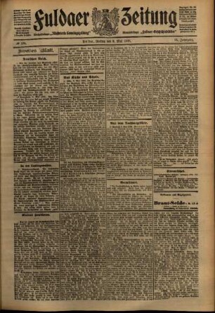 Zweite Ausgabe vom Freitag, den 08. Mai 1908.