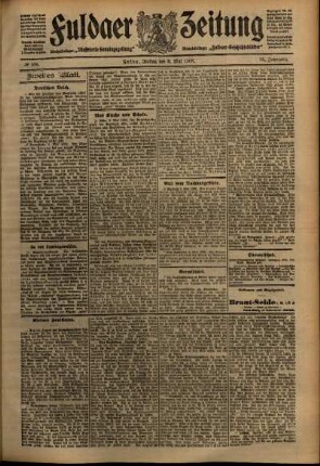 Zweite Ausgabe vom Freitag, den 08. Mai 1908.