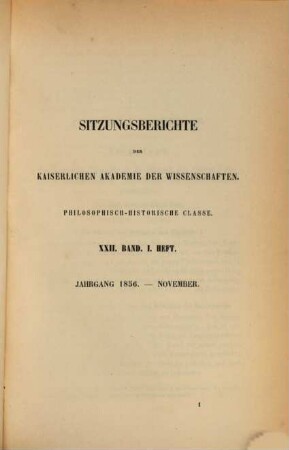 Sitzungsberichte. 22. 1856 (1857)