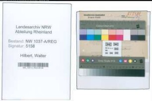 Entnazifizierung Walter Hilbert , geb. 24.06.1901 ()