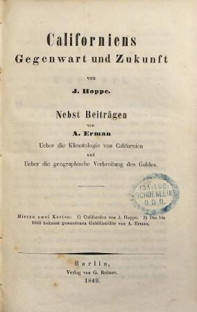 Californiens Gegenwart und Zukunft