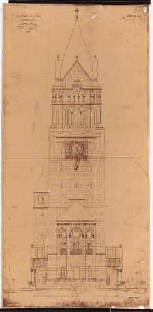 Königliches Residenzschloss Posen, Posen: Ansicht Turm und Kapelle Südseite 1:50