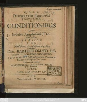 2: Disputatio Iuridica De Conditionibus