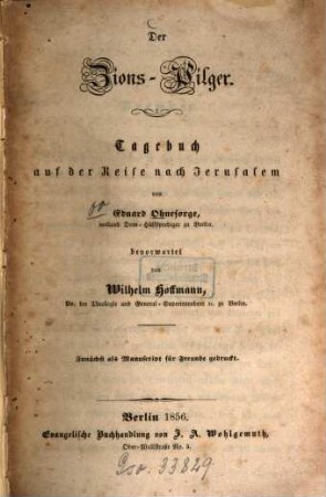Der Zions-Pilger