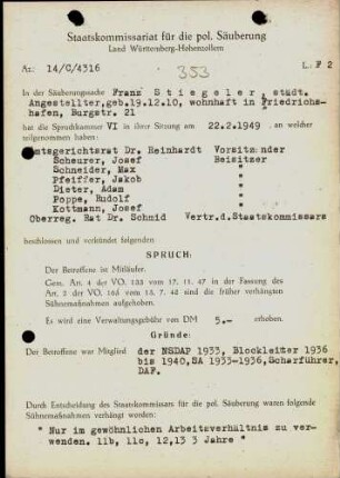 Stiegeler, Franz