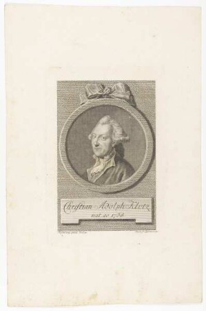 Bildnis des Christian Adolph Klotz