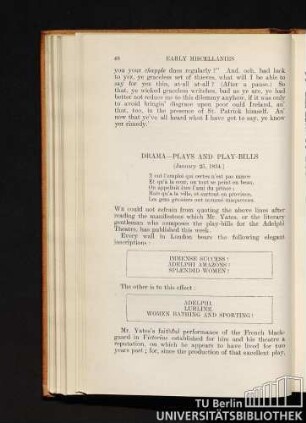 Drama - plays and play-bills. [January 25, 1834.]