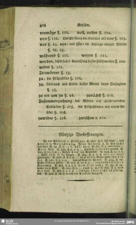 Nöthige Verbesserungen