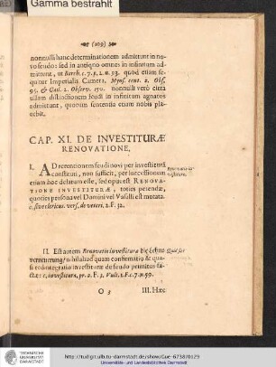 Cap. XI. De Investiturae Renovatione.