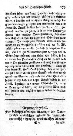 2. Arzneygelahrheit.