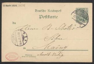 Brief an B. Schott's Söhne : 13.06.1901