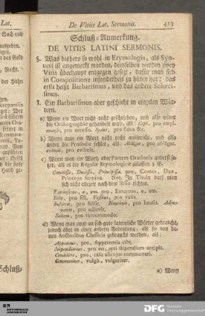Schluß-Anmerkung. De Vitiis Latini Sermonis