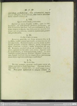 §. IX. Caussae in vesica vel atonia