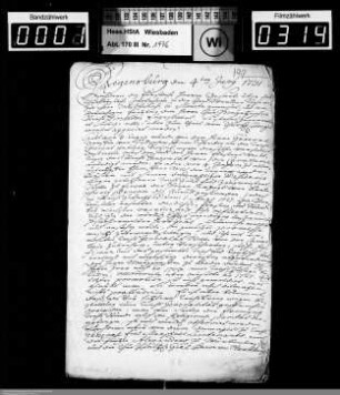 . 1731: Juni-August 1731