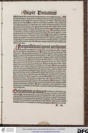 Postquam autor determinavit de definitione prepositionis hic consequenter determinat de accidentibus eius