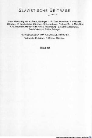 Diachronische Phonologie des Ur- und Frühslawischen