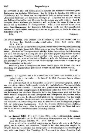 652-653, Konrad Petri. Die mittelbare Täterschaft. 1911