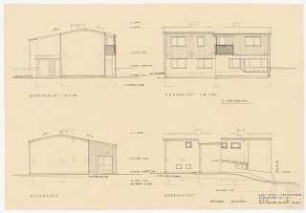 Fa. Thonet, Frankenberg/Eder. Thonet-Siedlung Wohnhaus Frost: Ansichten 1:50