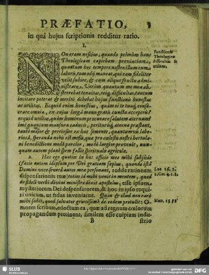 Praefatio in qua huius scriptionis redditur ratio