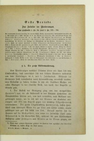 § 5. Die große Völkerwanderung