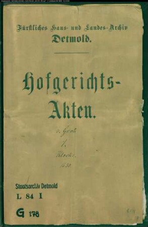 von Grote, Henrich zu Niederntalle gegen Hans Klocke und Henrich den Alten zu Röntorf - Hudeberechtigung