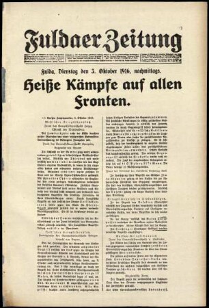 Ausgabe vom Dienstag, den 03. Oktober 1916.