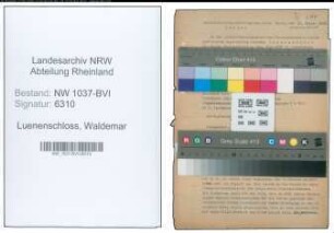 Entnazifizierung Waldemar Luenenschloss , geb. 12.01.1892 (Verw.Angestellter)