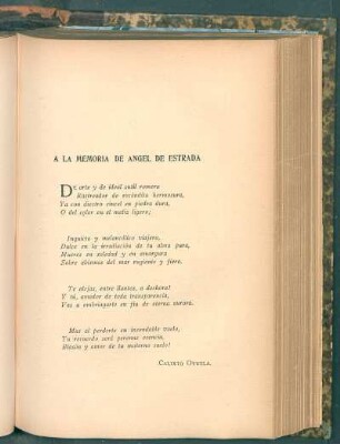A la memoria de Angel de Estrada
