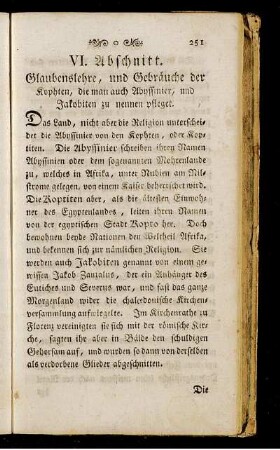 VI. Abschnitt.