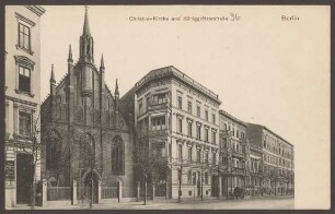 Ansichtskarte Christuskirche und Königgrätzer Straße, Stresemannstraße