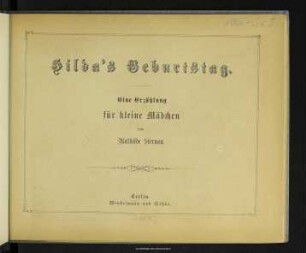 Hilda's Geburtstag : eine Erzählung für kleine Mädchen