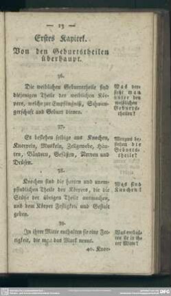 Erstes Kapitel. Von den Geburtstheilen überhaupt