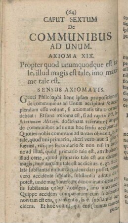 Caput Sextum De Communibus Ad Unum.