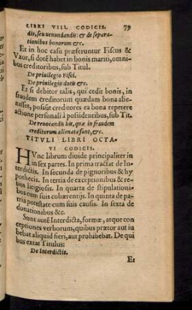 Tituli Libri Octavi Codicis.