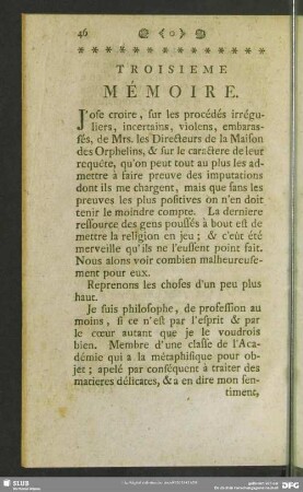 Troisieme Mémoire