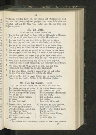 39. Lied der Vöglein.