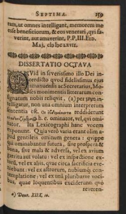 Dissertatio Octava.