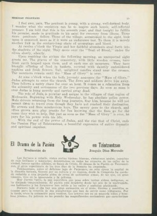 El drama de la pasión en Tzintzuntzan : Traducción