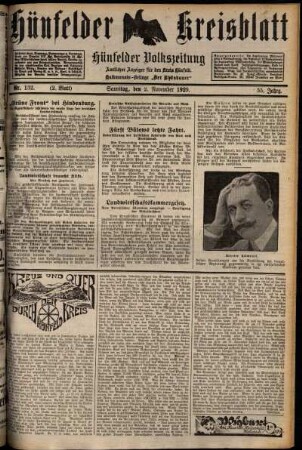 Zweite Ausgabe vom Samstag, den 02. November 1929.