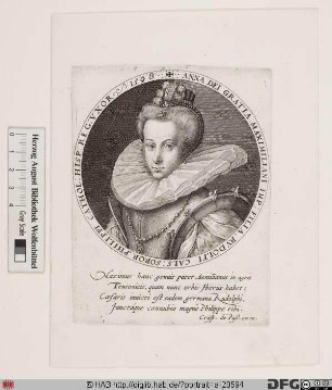 Bildnis Anna, Königin von Spanien, geb. Erzherzogin von Österreich