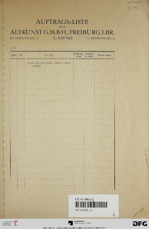 Auftrags-Liste