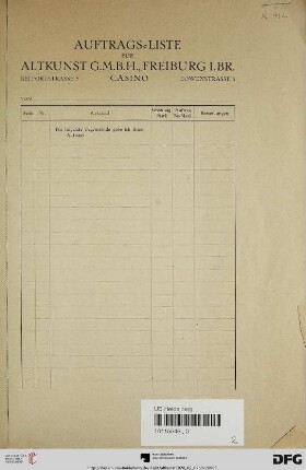 Auftrags-Liste